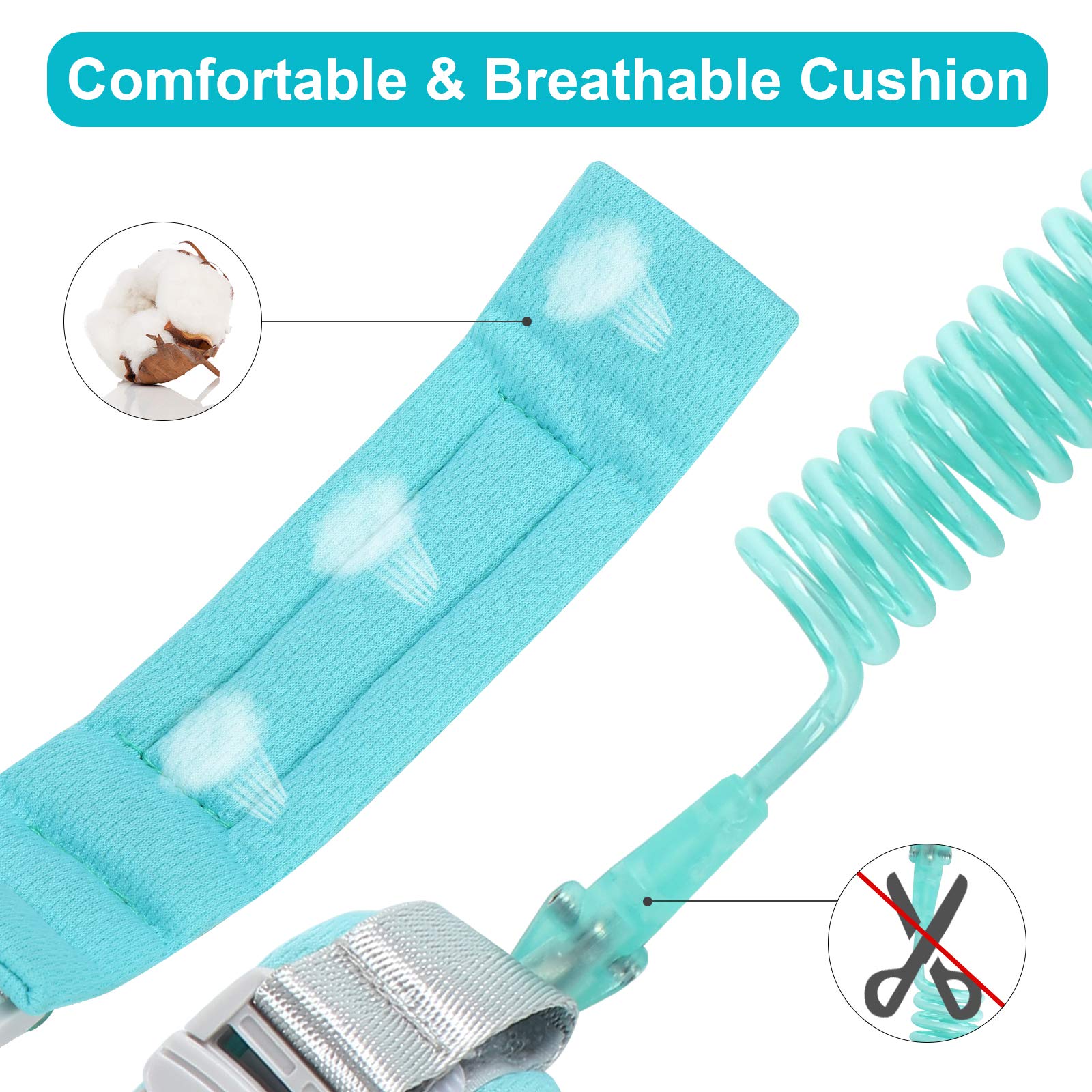 Fzbjayoon anti-lost wrist link safety locks close-up