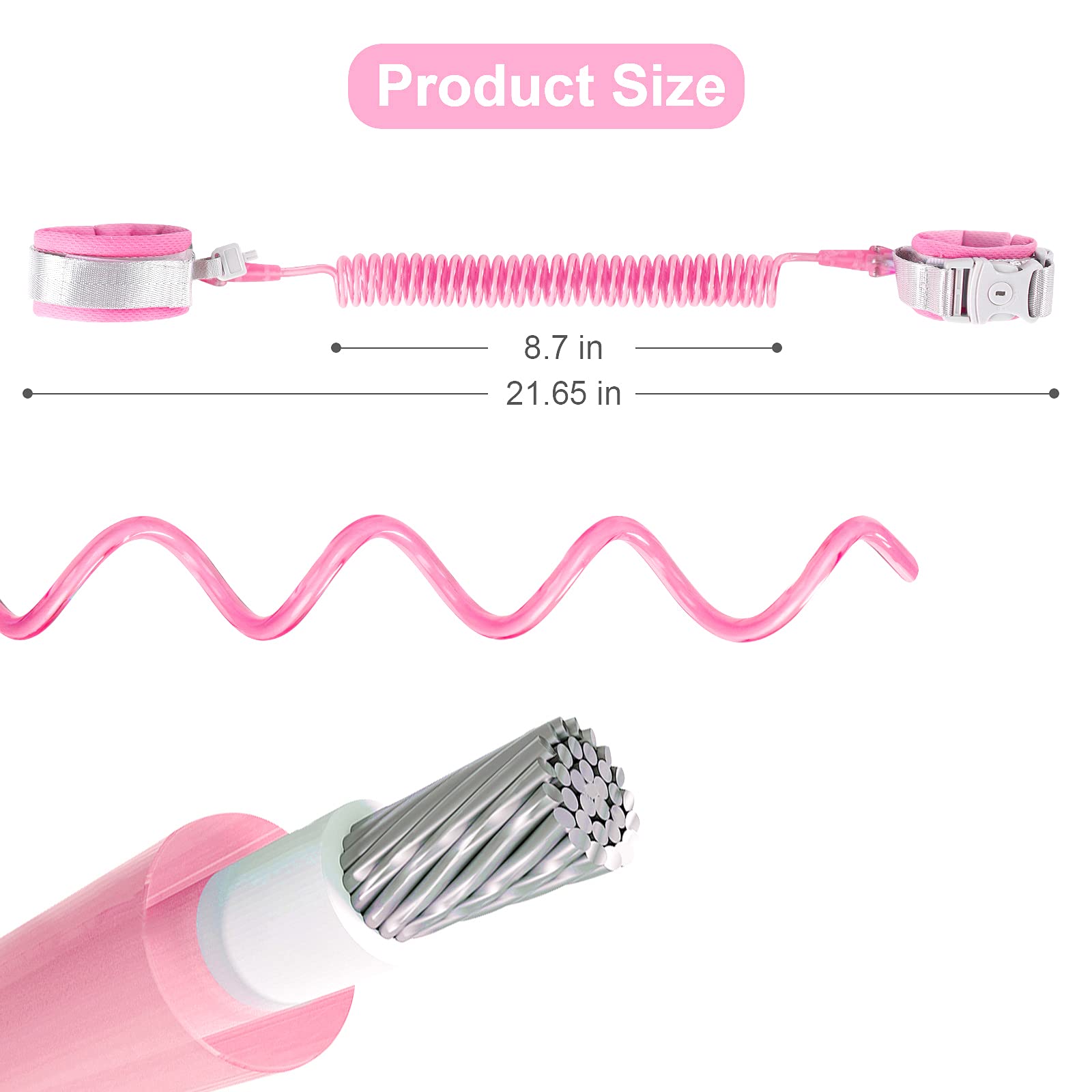 Fzbjayoon wrist-band soft cotton padding offers comfortable all-day wear for kids.