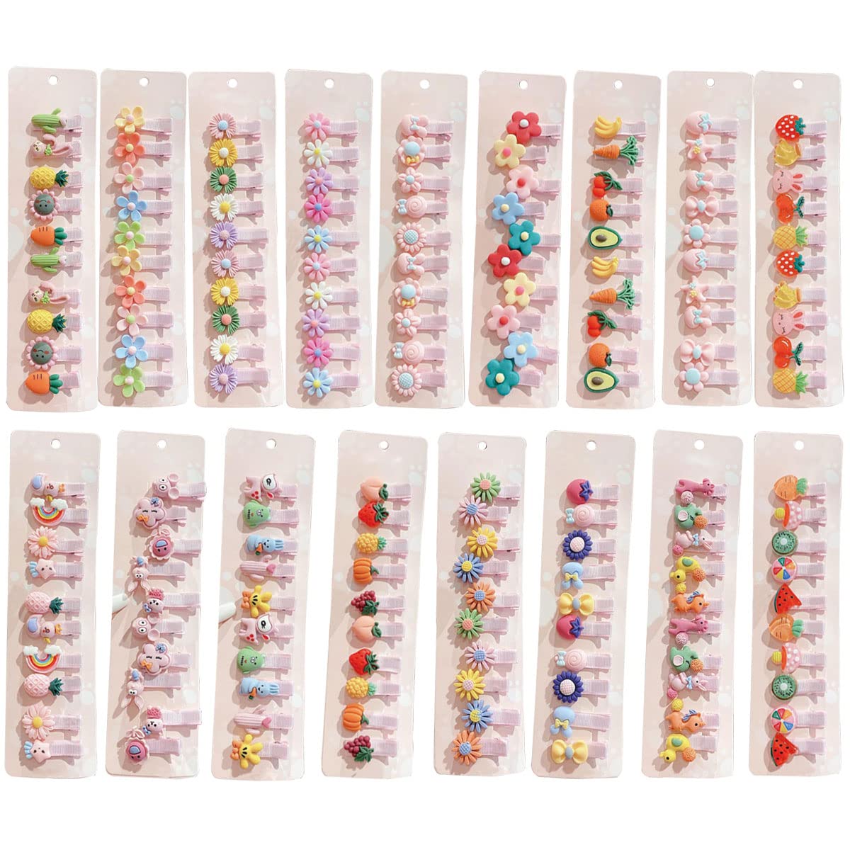 FZBNSRKO animal-patterns hair clips provide secure gentle hold for delicate infant hair