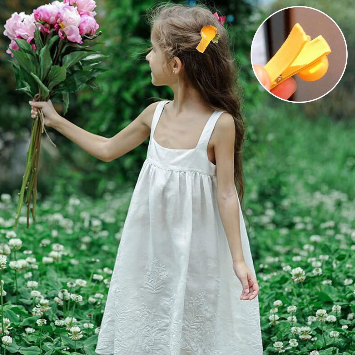 FZBNSRKO 4cm bow hair clip for secure, gentle hold.