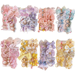 FZBNSRKO flower hair tie pink—lightweight princess-style accessory for daily wear