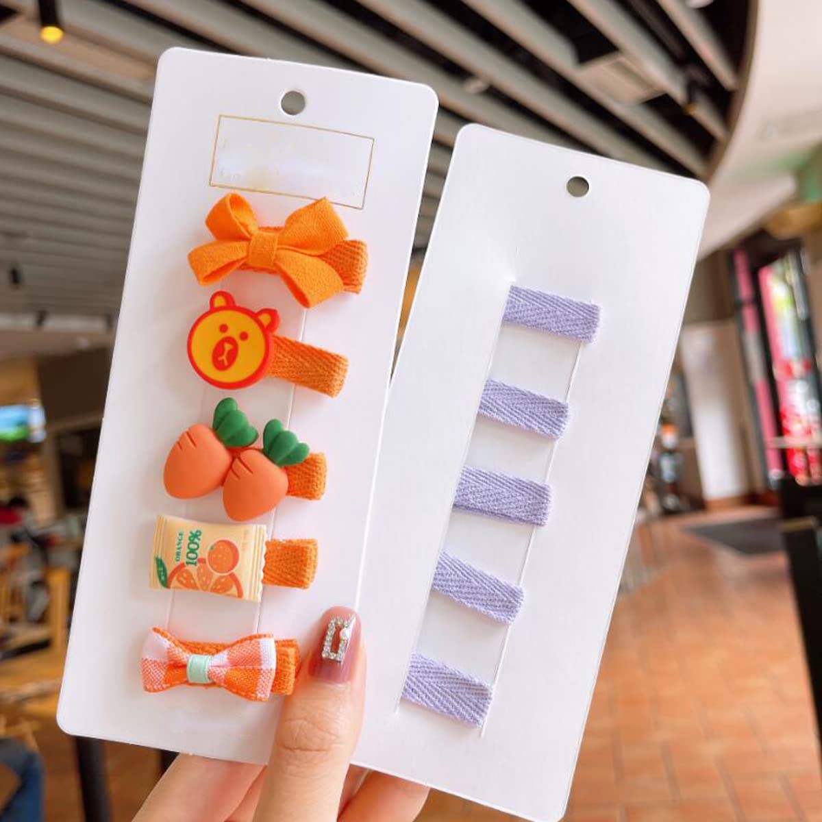 FZBNSRKO fruit and animal pattern clips add cute accents to kid hairstyles.