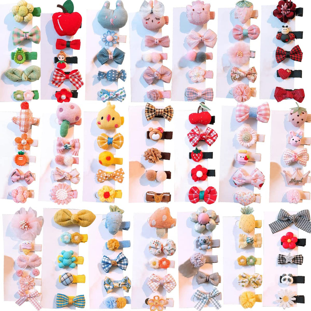FZBNSRKO hair clips girls 30pc set—colorful, gentle grip for busy toddlers.