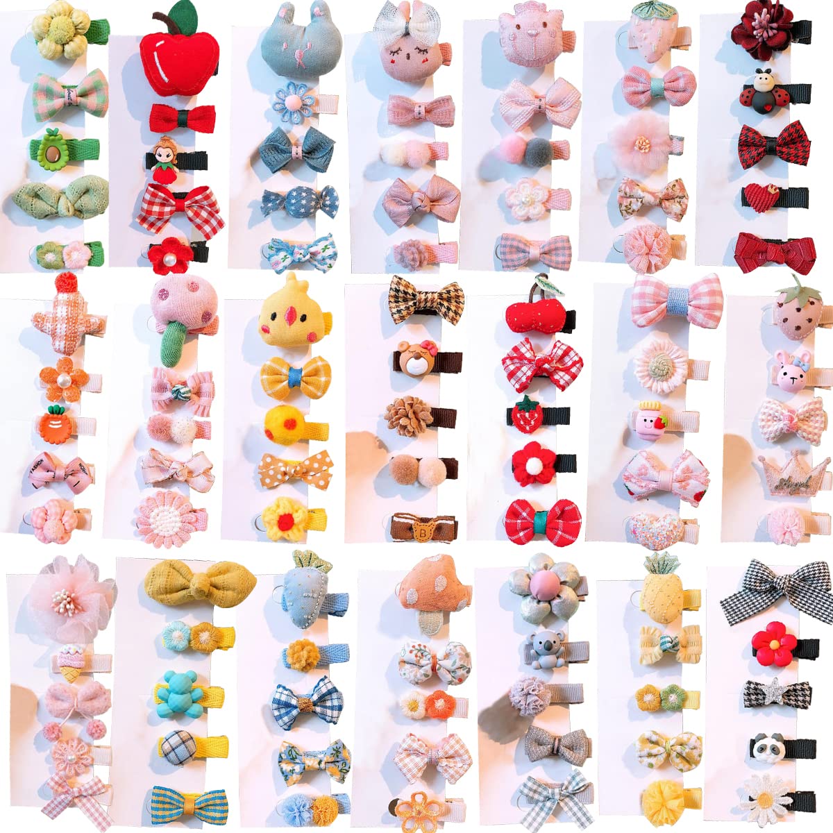 FZBNSRKO hair clips girls 30pc set—colorful, gentle grip for busy toddlers.