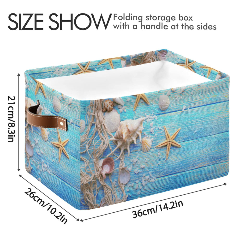FZDXZJJ collapsible storage basket folded for space-saving closet organization.