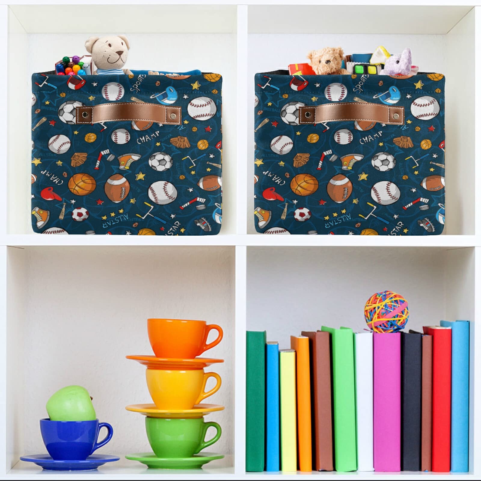 FZDXZJJ sport ball basket nursery setup demonstrates versatile storage.