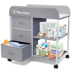 G TALECO GEAR changing table top view with waterproof pad for easy diaper changes