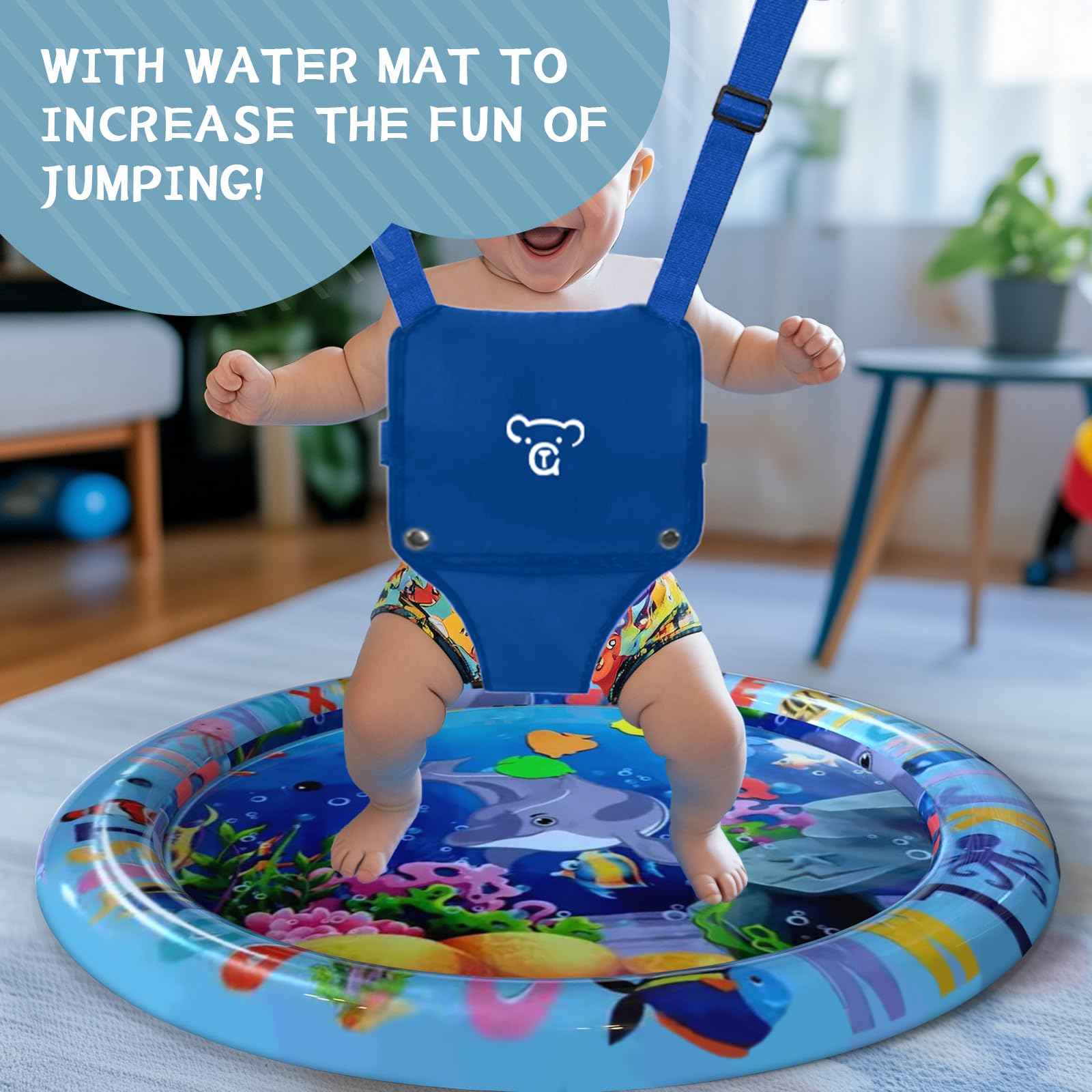 G TALECO Gear baby jumper bouncer encourages active movement and balance.
