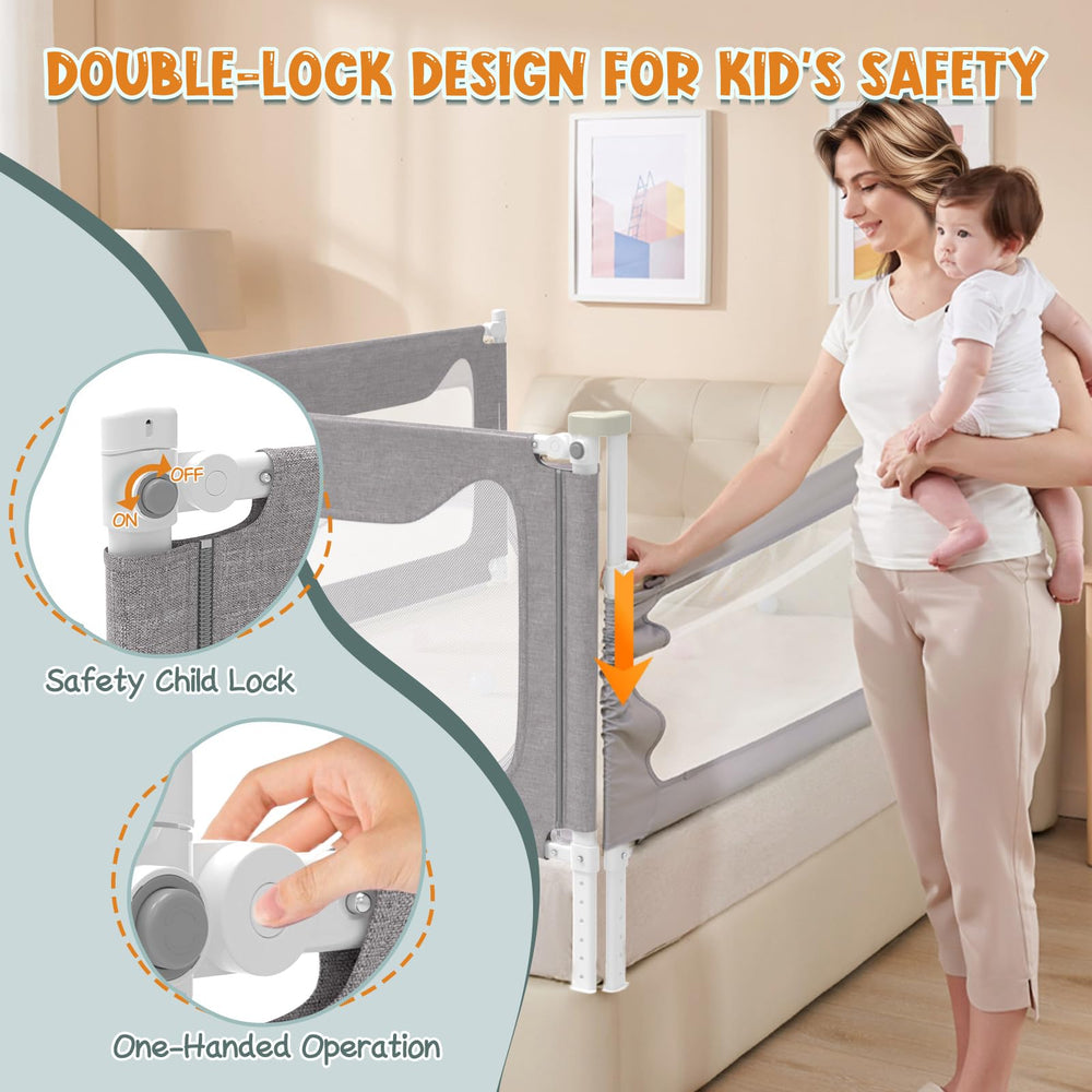 G TALECO GEAR bed rail bottom-bar-press shows gap-free mattress contact for stability.