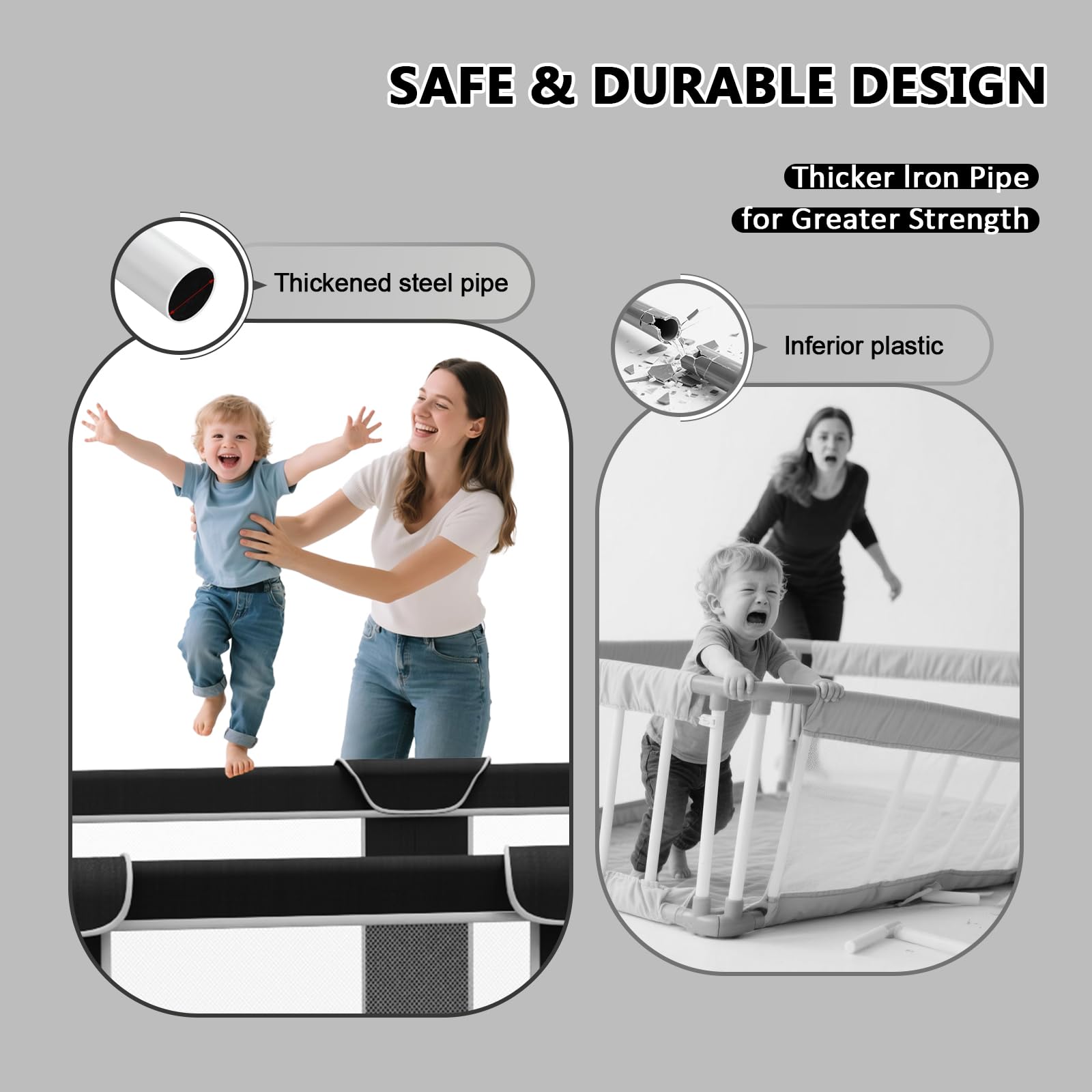 G TALECO GEAR foldable playpen zip closure highlights secure containment for curious kids