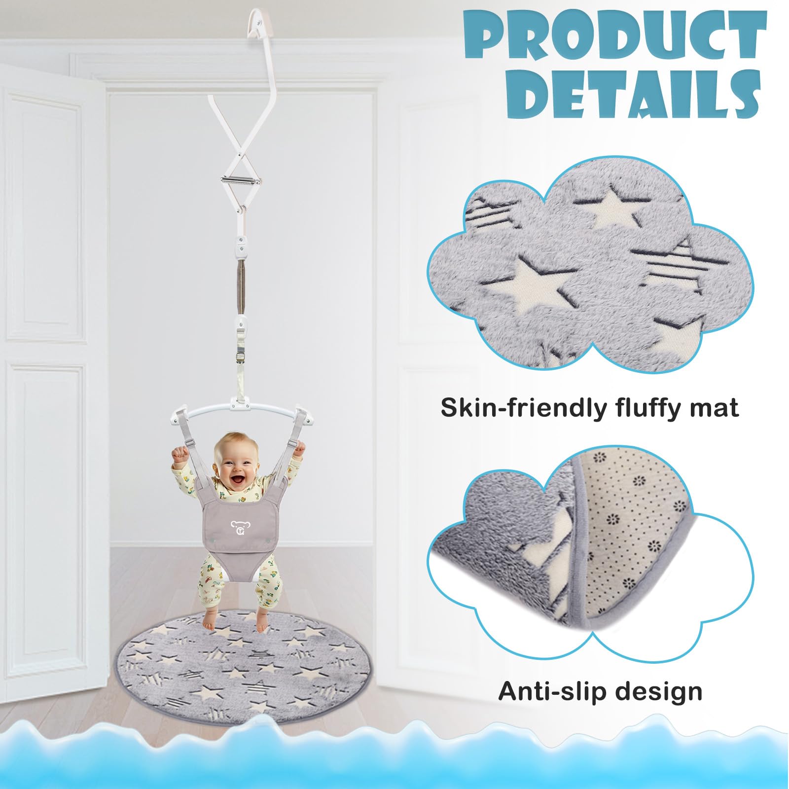 G TALECO GEAR height-adjustable straps adapting to a growing baby