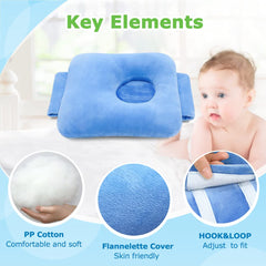 G Tube tummy time pillow with adjustable belt fits babies of different sizes