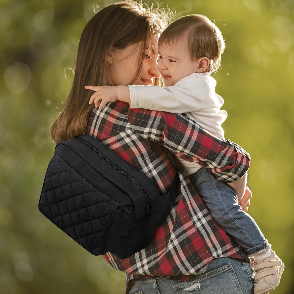 G4Free small diaper bag back magnetic snap pocket securely stores essentials.