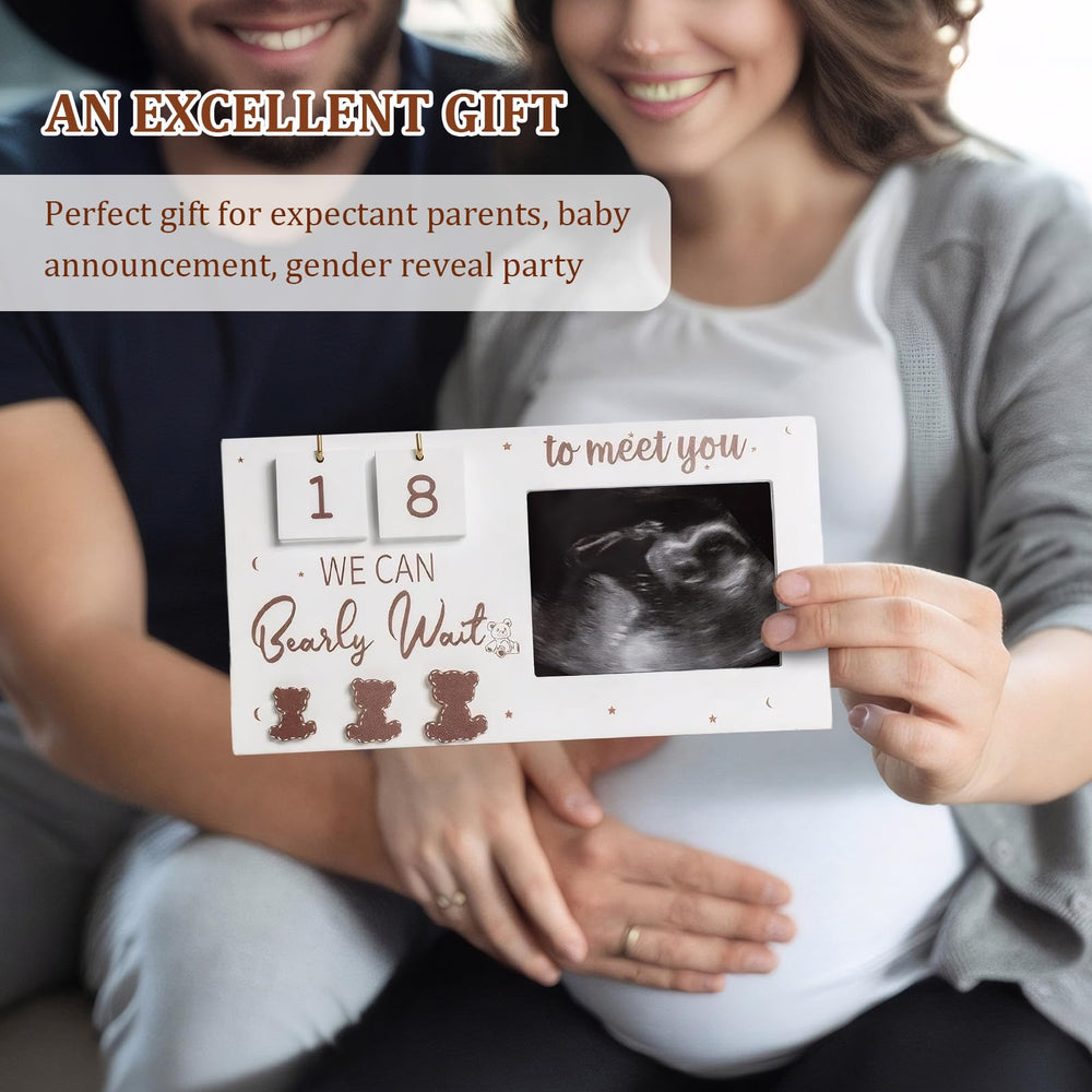Gaahkai sonogram frame birth details panel captures birth information for a lasting keepsake.