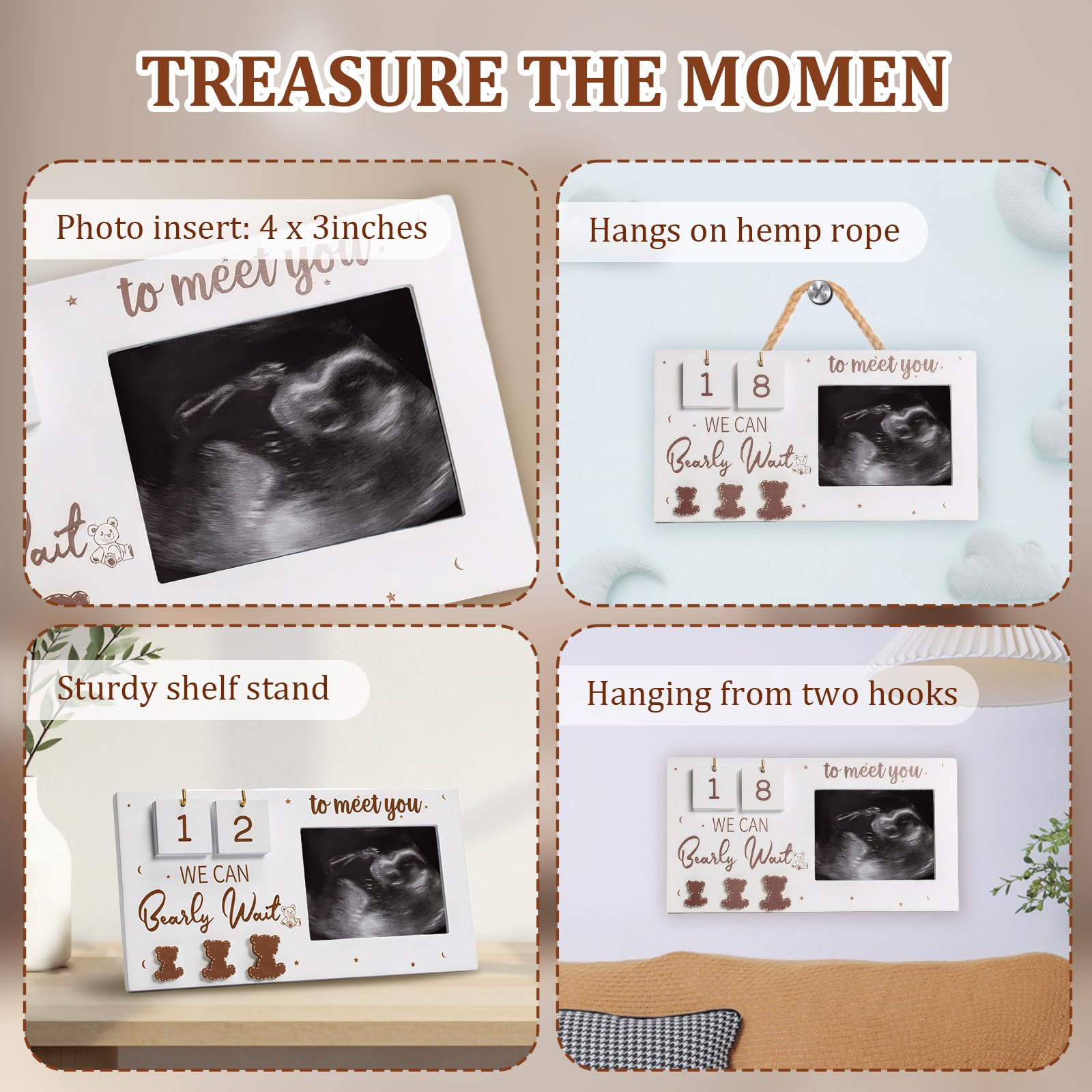 Gaahkai sonogram frame soft-light ambiance creates a warm, comforting display in any room.