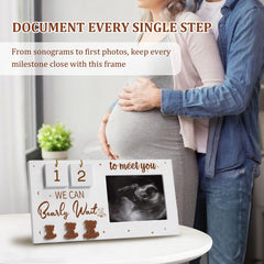 Gaahkai sonogram frame weekly countdown displays pregnancy journey, helping parents track milestones.