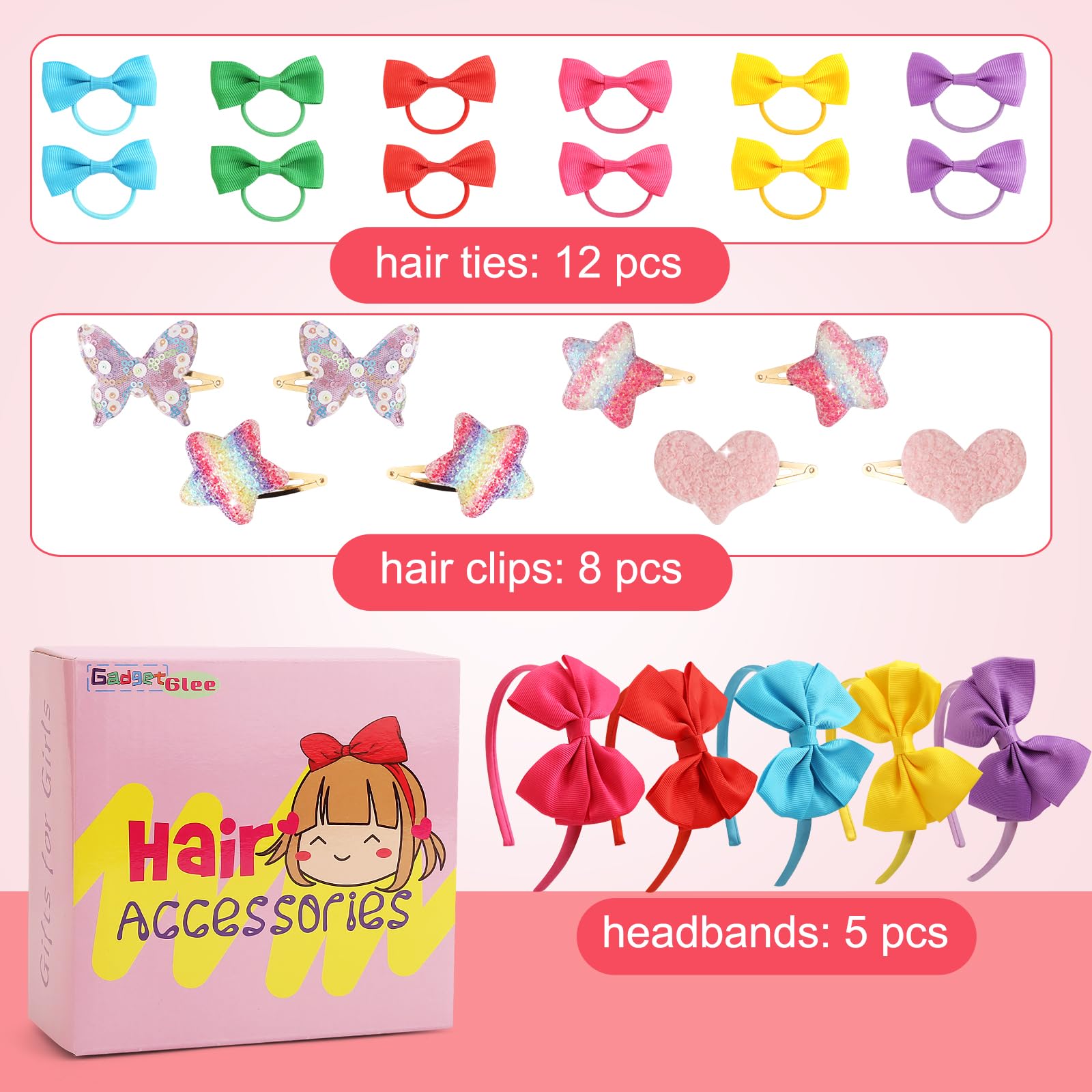 GadgetGlee clips with star, heart, butterfly shapes add playful detail.