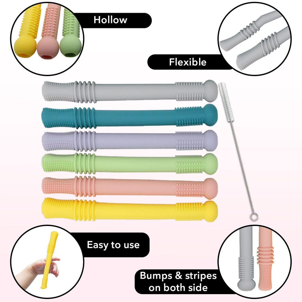 Gadgetime USA Hollow Stick Teether green back-molars view indicating back-teeth reach