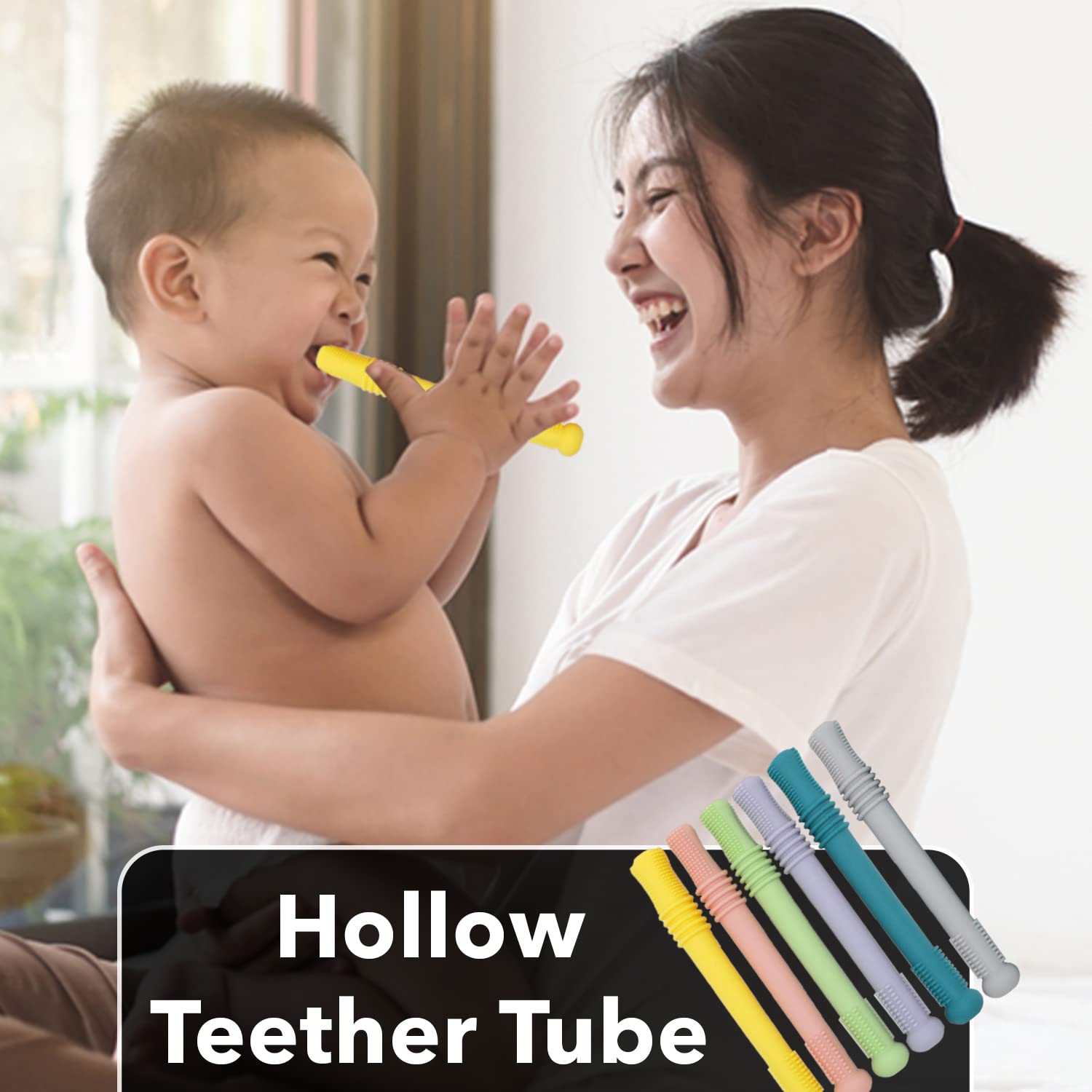 Gadgetime USA Pack-of-6 Teethers varied colors display for family use and value