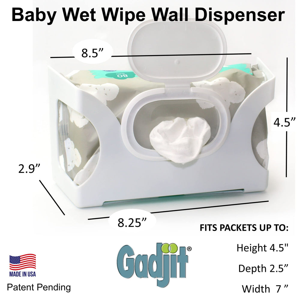 Gadjit durable white plastic design blends with any nursery or kitchen