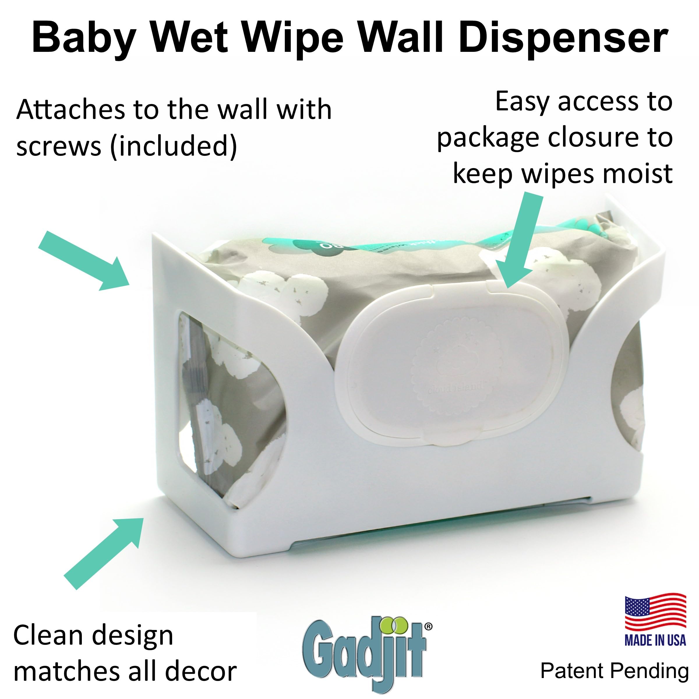 Gadjit one-handed dispensing supports quick cleanup during meals