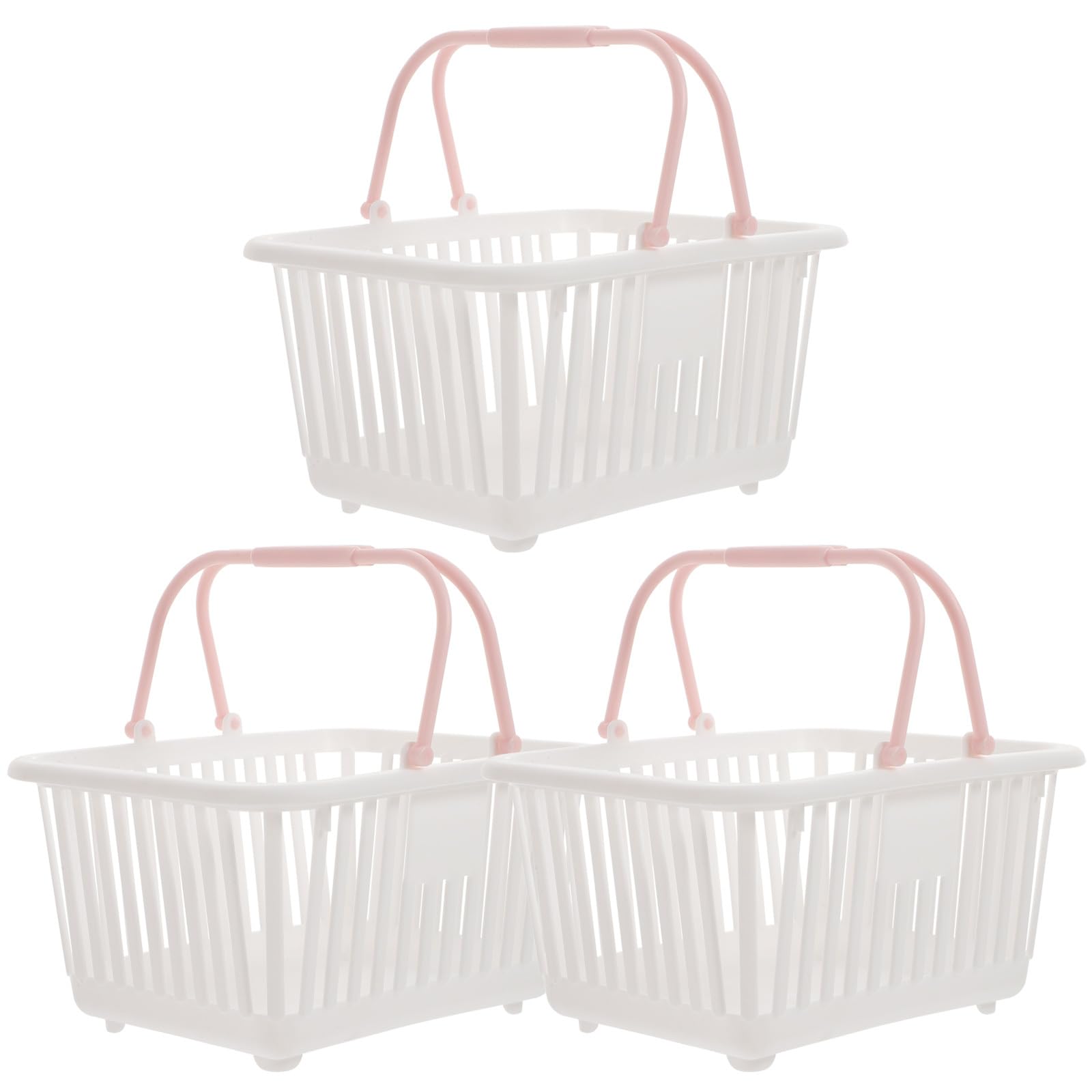 Gadpiparty 3pcs small plastic baskets with handles holding eggs for organized storage