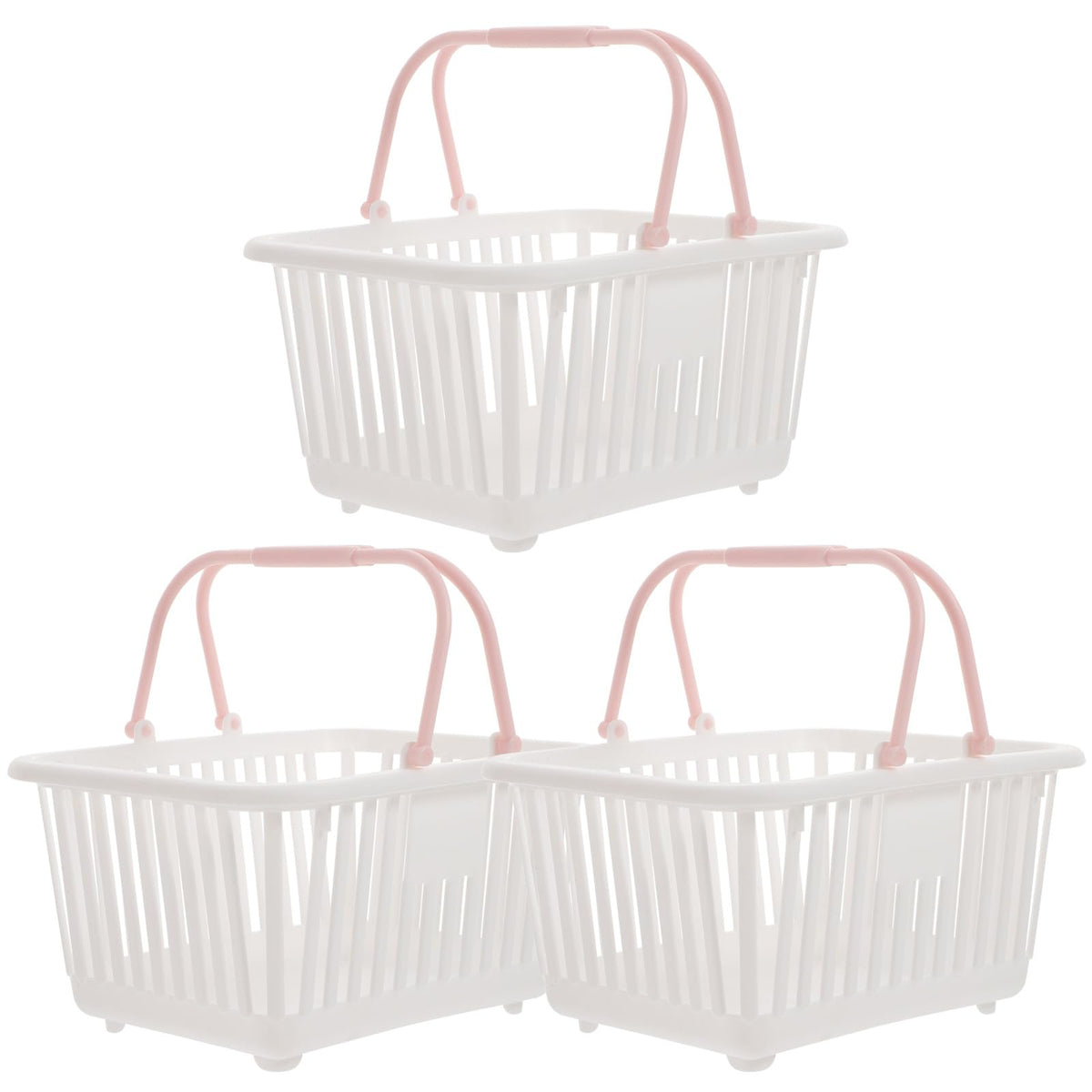 Gadpiparty 3pcs small plastic baskets with handles holding eggs for organized storage