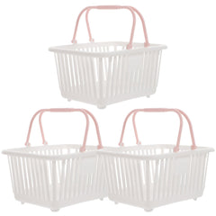 Gadpiparty 3pcs small plastic baskets with handles holding eggs for organized storage