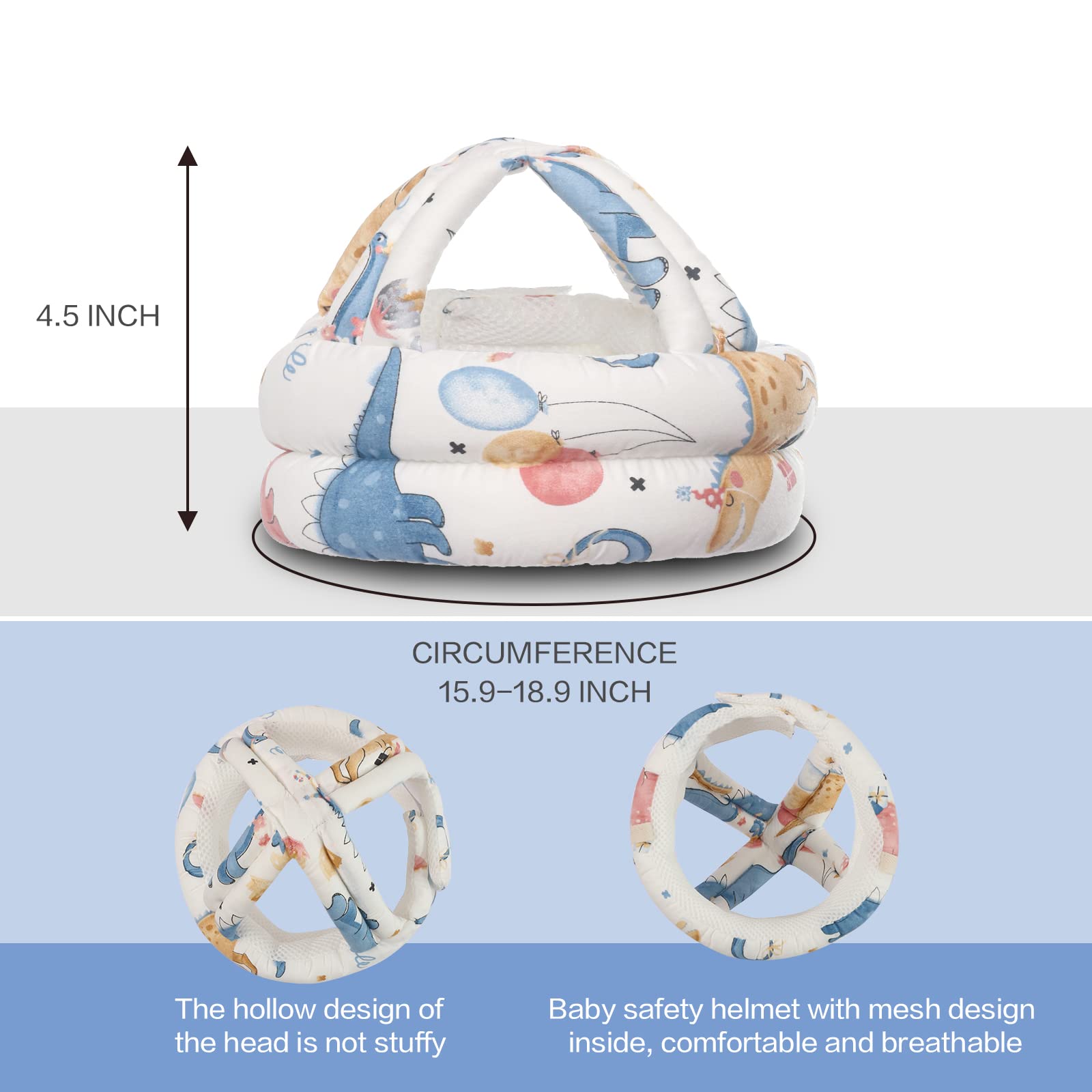 GAGAGIGO baby helmet inner cushion padding provides soft comfort during play.