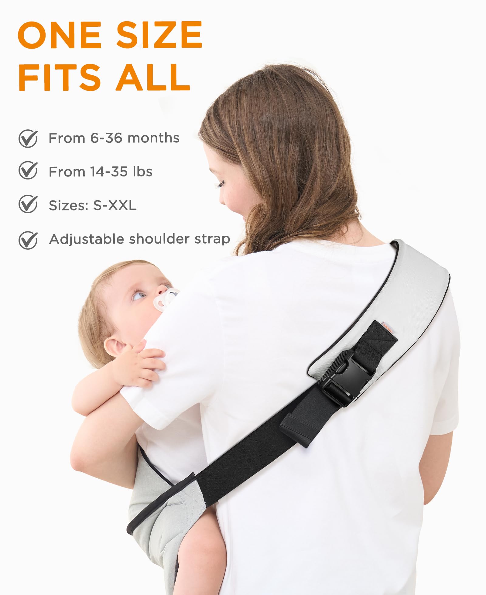 GAGAKU toddler carrier adjustable buckles ensure personalized fit for parent and child.