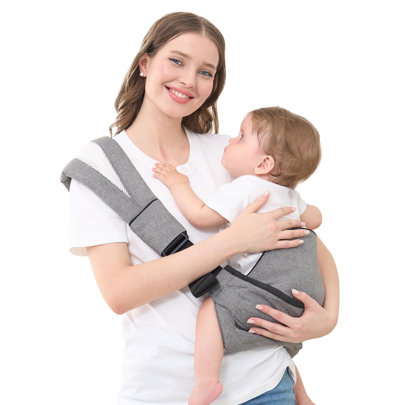 GAGAKU toddler carrier adjustable padded seat grey for secure everyday wear