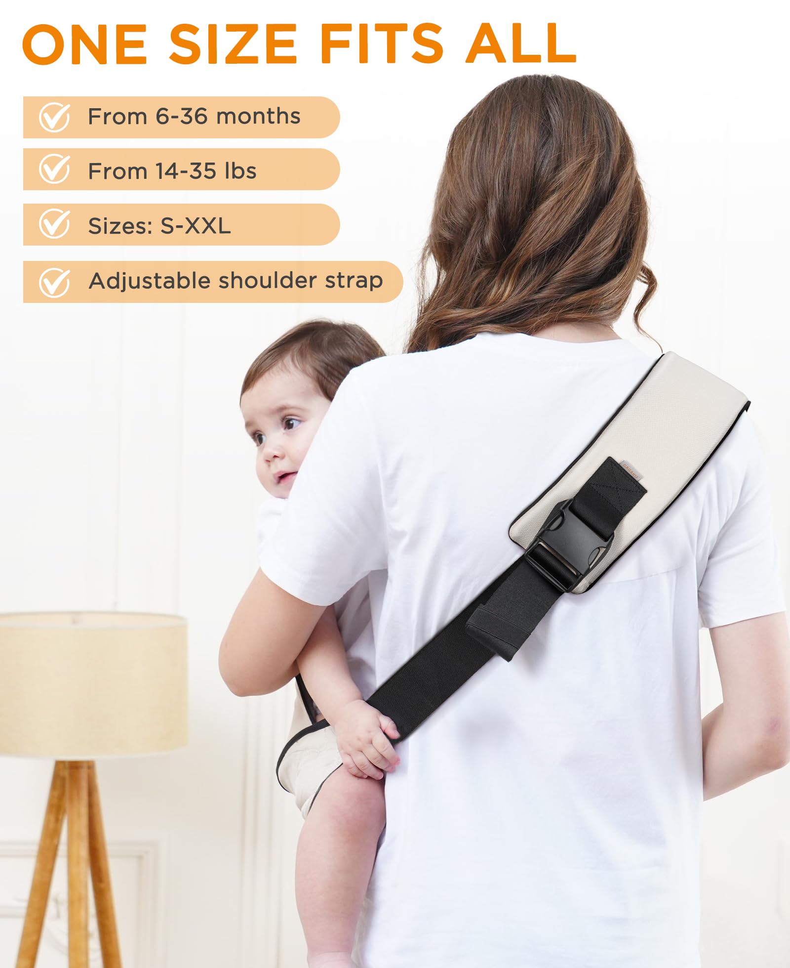 GAGAKU toddler carrier enlarged anti-slip base reduces slips during outings