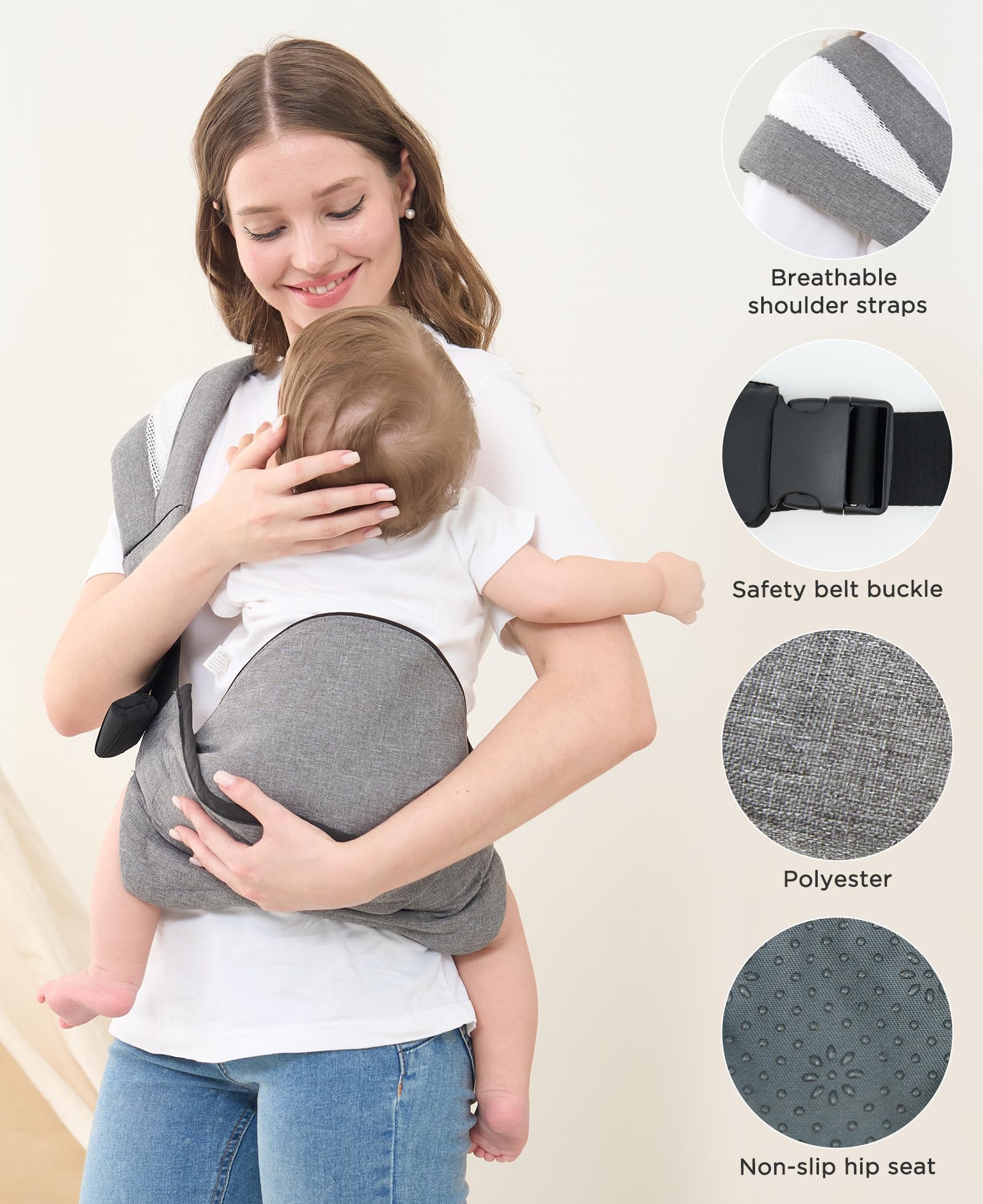 GAGAKU toddler carrier padded shoulder straps lessen shoulder strain