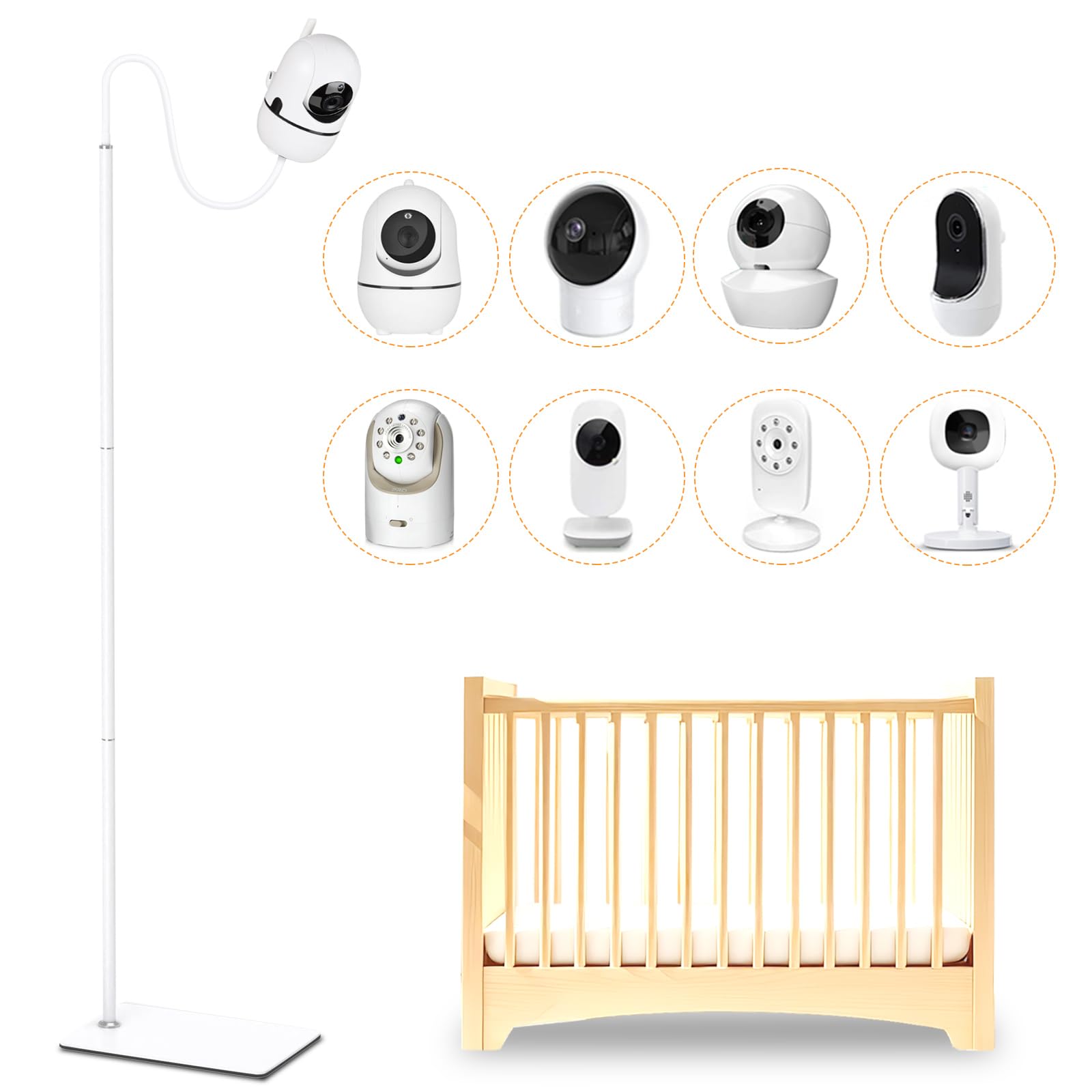 GAHOGA baby-monitor-floor-stand with stable base for wobble-free setup