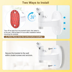 GAHOGA aluminium wall mount offers sturdy, rust-proof support with a modern white finish.