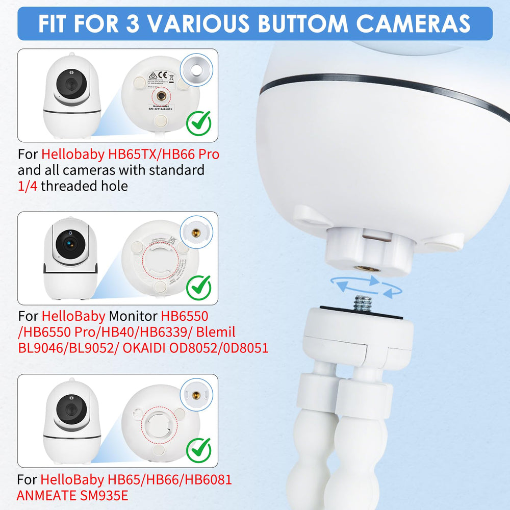 GAHOGA upgraded baby monitor mount tool-free-install view highlights easy setup around cribs and rails