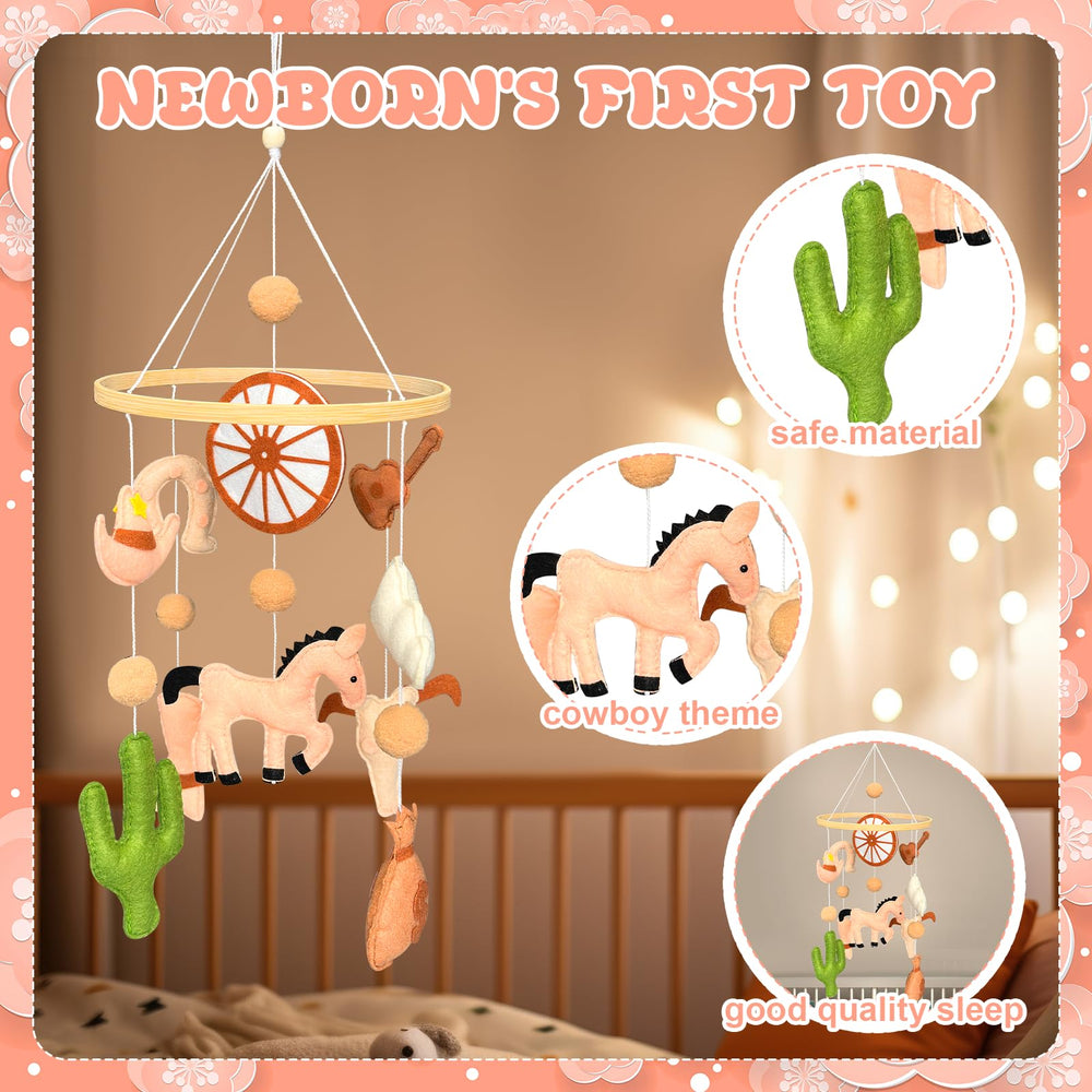 Gaiaring cowboy hat and cloud detail fosters visual focus during naptime