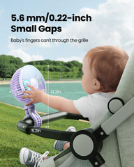 Gaiatop 360-degree rotation clip-on fan for versatile airflow.