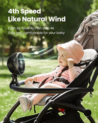 Gaiatop 4000mAh portable fan long-lasting charge for travel