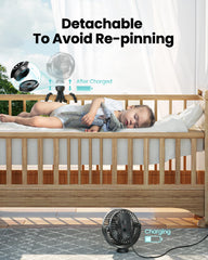 Gaiatop fan 360-degree rotation provides precise airflow direction