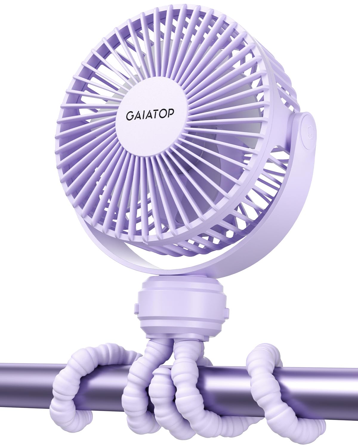 Gaiatop mini electric fan shows 360 rotation for flexible airflow