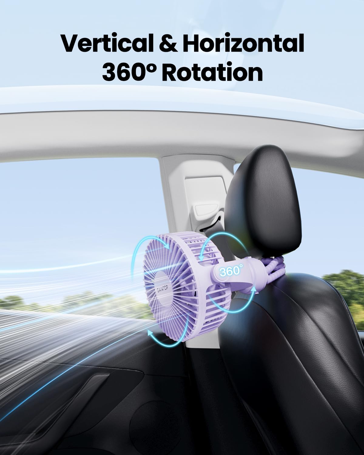 Gaiatop mini fan operates quietly with strong wind