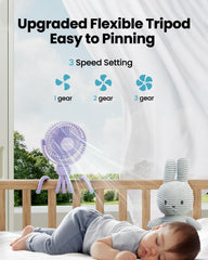 Gaiatop mini fan silicone tripod offers durable, stable support