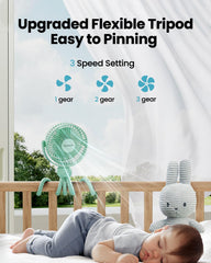 Gaiatop mini stroller fan detachable head enables easy charging and maintenance.