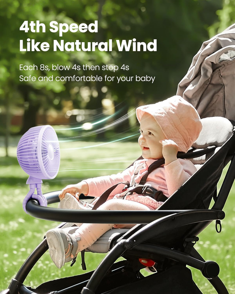 Gaiatop USB-C rechargeable fan with fast charging capability.