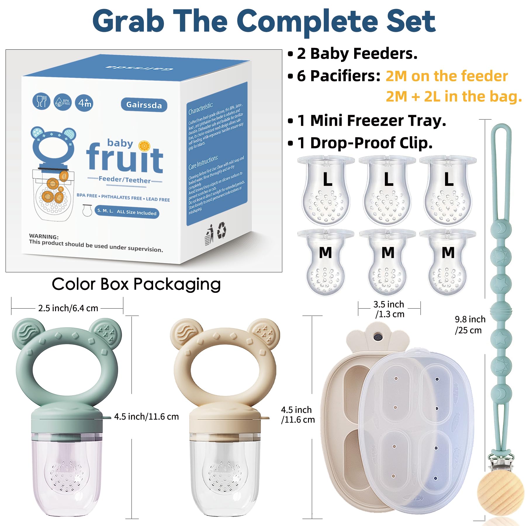 Gairssda breastmilk popsicle molds with raised edges for spill-free freezing