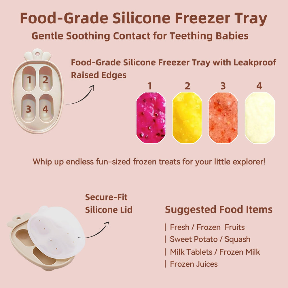 Gairssda ergonomic handle on-the-go teether keeps baby secure during feeding.