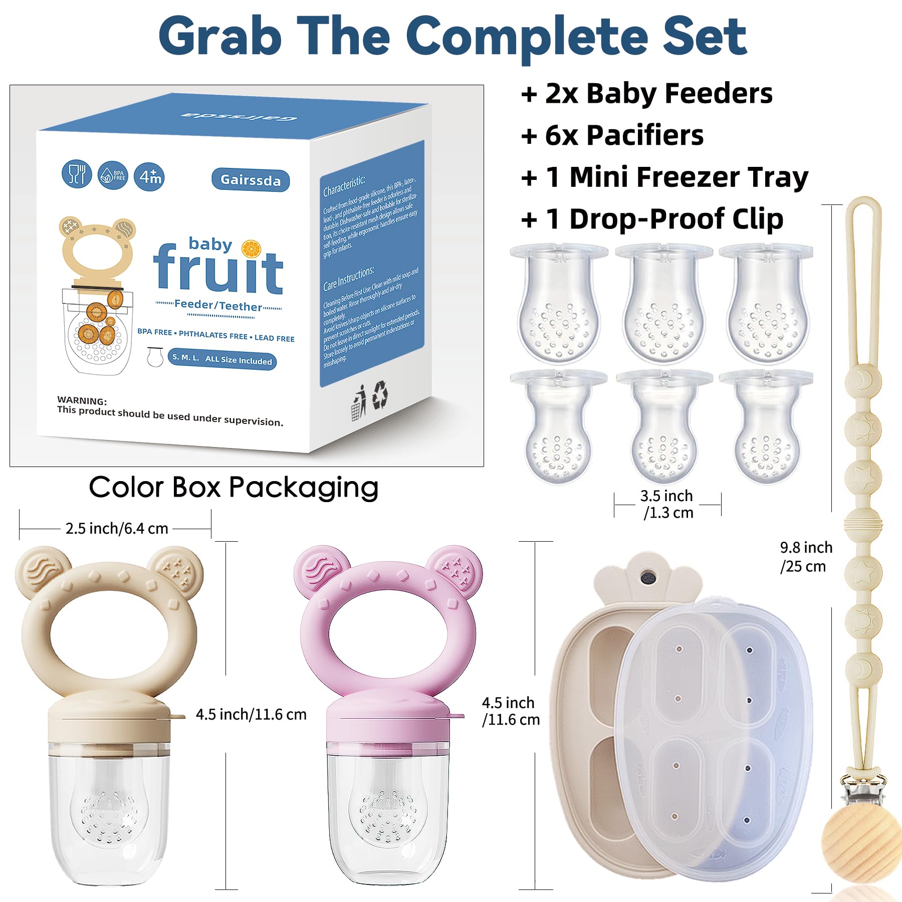 Gairssda freeze-ready teether mold edge prevents spills.