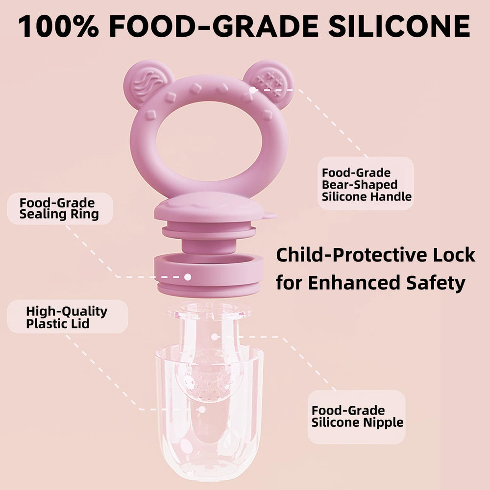 Gairssda silicone mesh pouch close-up highlighting tear-resistant design for safe feeding.