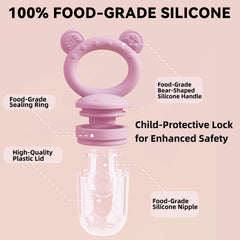 Gairssda silicone mesh pouch close-up highlighting tear-resistant design for safe feeding.